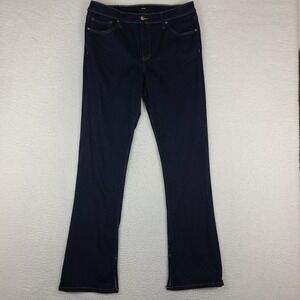 EXPRESS Jeans Womens 14 Blue Skyscraper Mid Rise Hyper Stretch‎ Dark Wash Denim